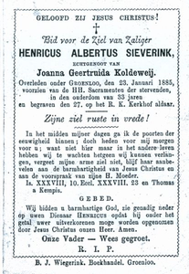  Henricus Albertus Sieverink